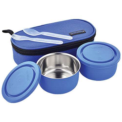 Buy Trueware Stainless Steel Lunch Box With 2 Steel Containers ...