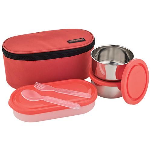 Buy Trueware Plastic Lunch Box With Stainless Steel Containers - Elite ...