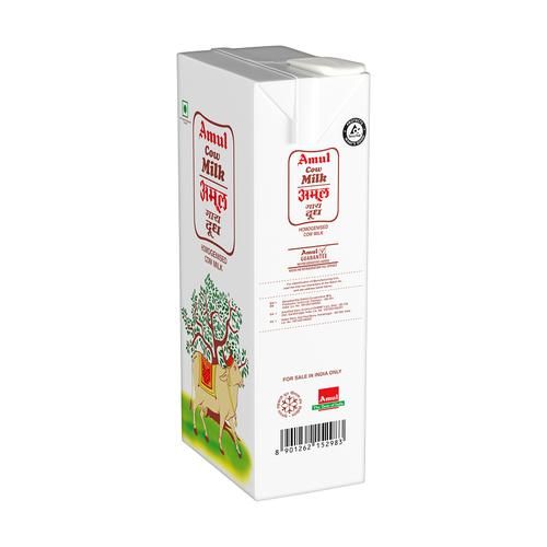 Buy Amul Cow Milk - Homogenised, 3.5% Fat, No Preservatives Online at ...