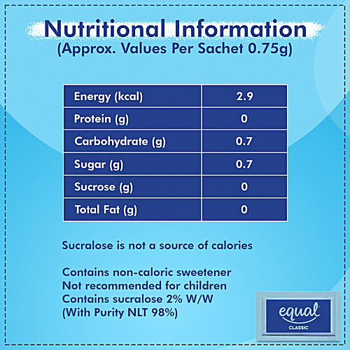 Buy Equal Classic Zero Calorie Sweetener Sugar Free Calorie Control Diabetic Friendly Online At Best Price Of Rs Bigbasket