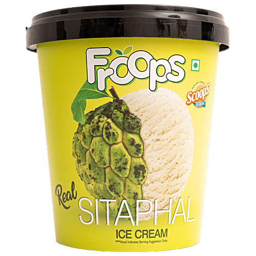 Froops Real Sitaphal Ice Cream - Rich, Creamy & Fresh, Frozen Dessert, 500 ml  