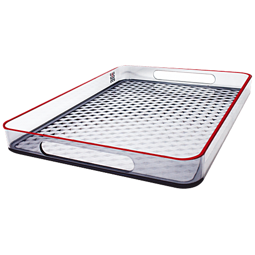 Buy Jaypee Plus Prisma Serving Tray - Transparent, Square, Plastic  Material, Strong & Durable, Medium Online at Best Price of Rs 590 -  bigbasket