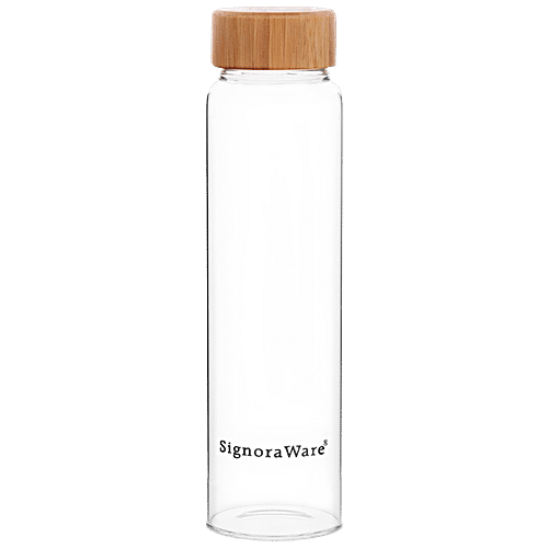 Glass Water Bottle Online - Borosilicate Glass Bottle (1L) | Nestasia