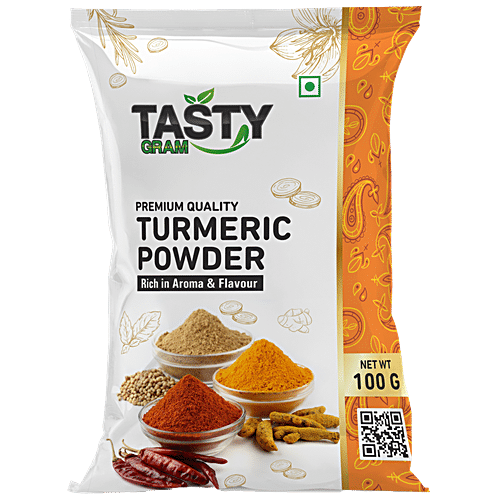 TASTYGRAM Turmeric Powder - Premium Quality, Rich In Aroma & Flavour, Anti Inflammatory, 100 g Pouch 