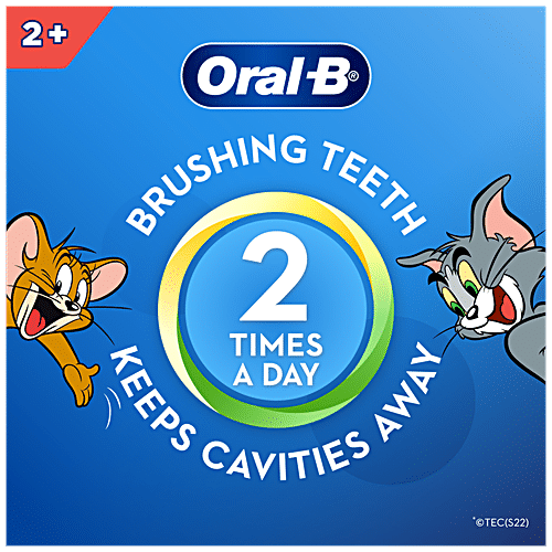 Buy Oral-B Kids Toothbrush - Tom & Jerry, Extra Soft Bristles, Gentle ...