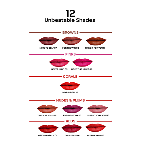 Buy Faces Canada Comfy Matte Lip Colour - 10 Hr Long Stay With Comfort ...