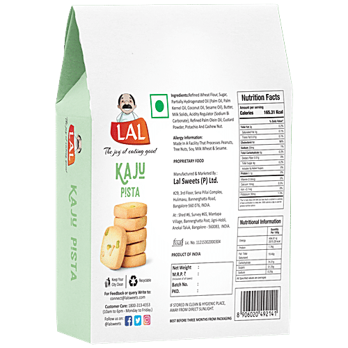 Buy Lal Kaju Pista Cookies - Tea-Time Snack With Premium Quality Dry ...