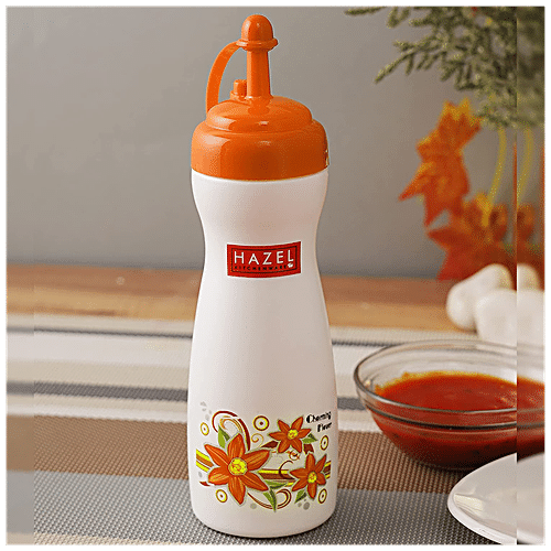 1pc 350ml Plastic Condiment Bottle, Soy Sauce Bottle, Salad Sauce Bottle,  Squeeze Oil Bottle