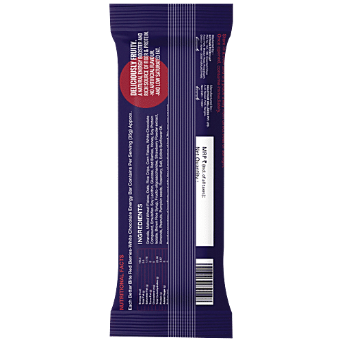 Buy BetterBite Energy Bar - Red Berries White Chocolate, 10% Protein ...