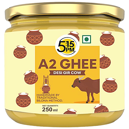 Buy 5:15PM A2 Ghee - Desi Gir Cow, Handmade, Traditional Bilona Method ...