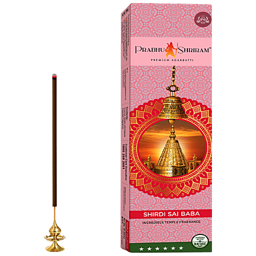 Buy Prabhu Shriram Temple Series Shirdi Sai Baba Premium Incense Sticks ...