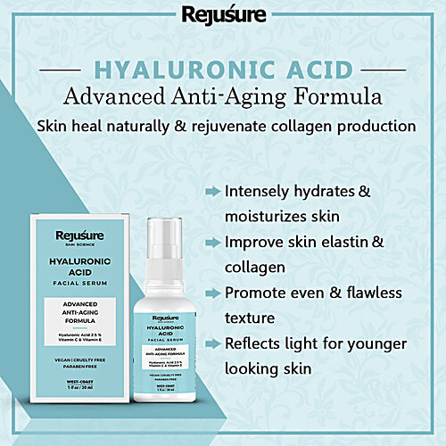 Buy Rejusure Hyaluronic Acid Facial Serum - Advance Anti-Aging ...