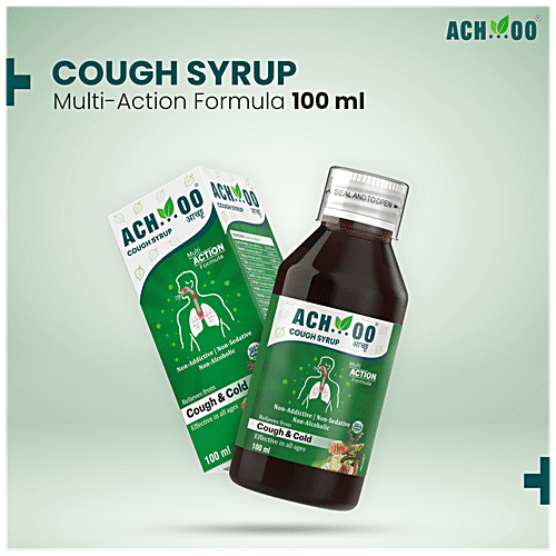 Buy Achoo Cough Syrup Ayurvedic Non Drowsy No Alcohol Multi Action Formula Online At Best