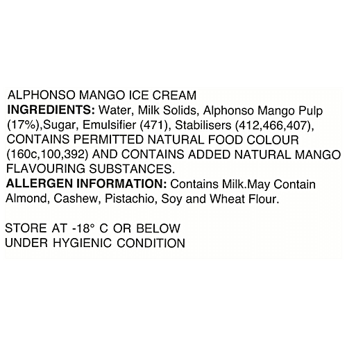 Buy Vadilal Gourmet Natural Ice Cream Alphonso No Artificial Colours