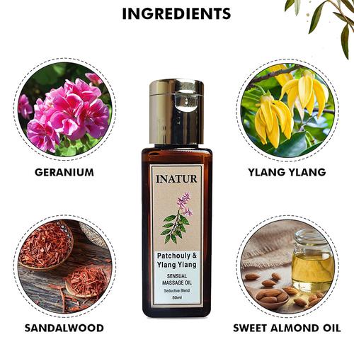 Buy Inatur Patchouly And Ylang Ylang Massage Oil Aromatic Provides Relaxation Online At Best
