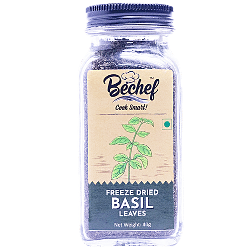 Bechef Basil Leaves Freeze dried For Seasoning Enhances Taste Flavour 40 g