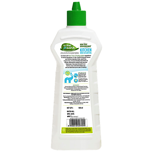 U, Me n Earth Non-Toxic & Biodegradable Kitchen Dish & Slab Gel 500 ml – U  Me N Earth