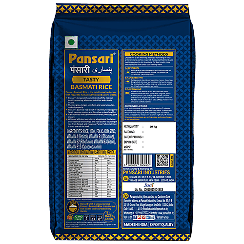 Buy PANSARI Tasty Basmati Rice - Fortified With Vitamin A, B1 & Iron ...