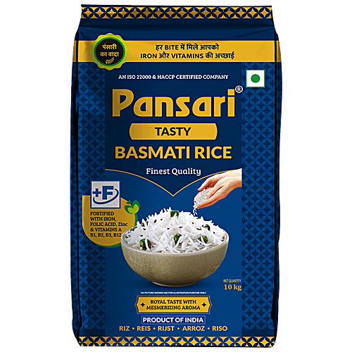 Buy PANSARI Tasty Basmati Rice - Fortified With Vitamin A, B1 & Iron ...