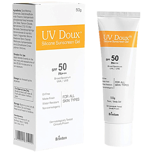 Buy Brinton UV Doux Silicone Sunscreen Gel With SPF 50 PA+++ - Matte ...