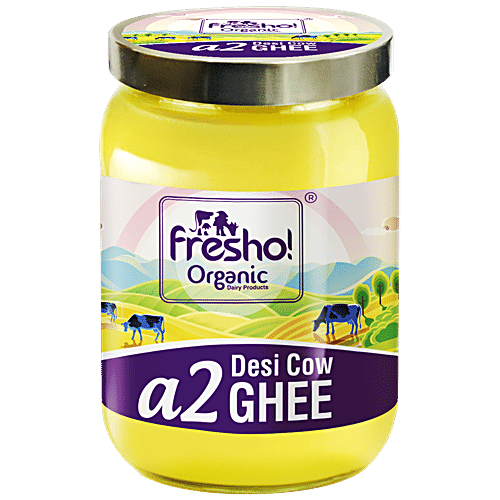 Buy Fresho! Organic A2 Desi Cow Ghee, Rich Aroma, Traditional Bilona ...