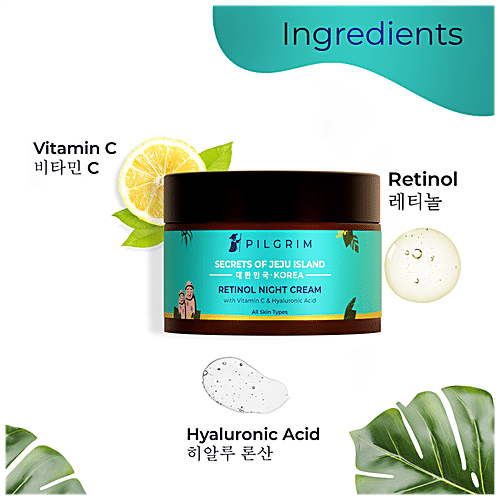 Buy PILGRIM Retinol Night Cream With Vitamin C & Hyaluronic Acid ...