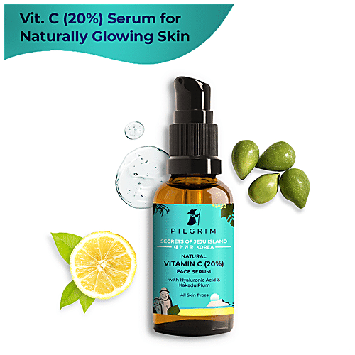 Buy Pilgrim Natural Vitamin C Serum With Hyaluronic Acid & Kakadu Plum 