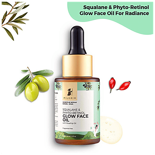 Buy PILGRIM Squalane & Phyto-Retinol Glow Face Oil - Lightweight ...