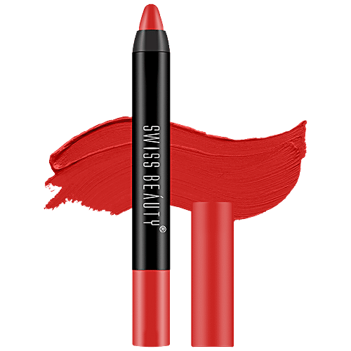 Buy Swiss Beauty Non Transfer Matte Crayon Lipstick Online At Best ...