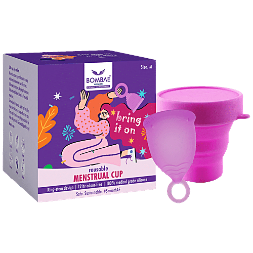 Buy Bombae Reusable Menstrual Cup & Sterilizer Container - Medium Size ...