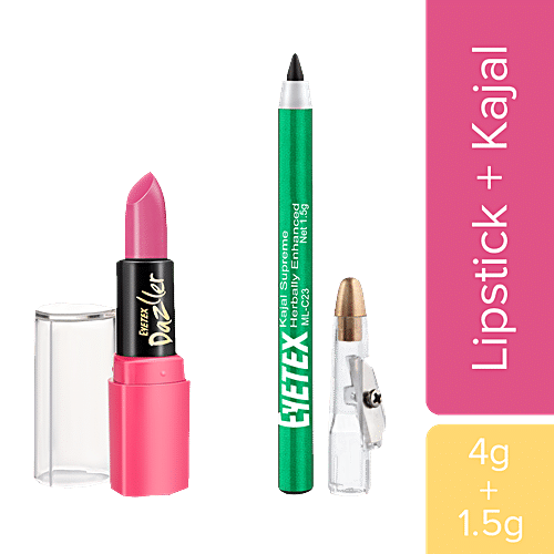 lipstick and kajal combo