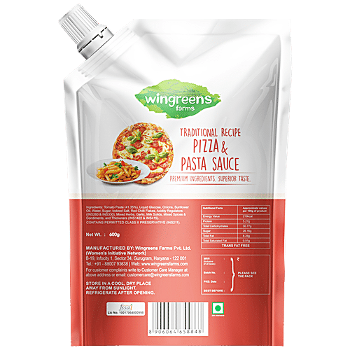 Buy Wingreens Farms Pizza & Pasta Sauce - Traditional Recipe, Savoury ...