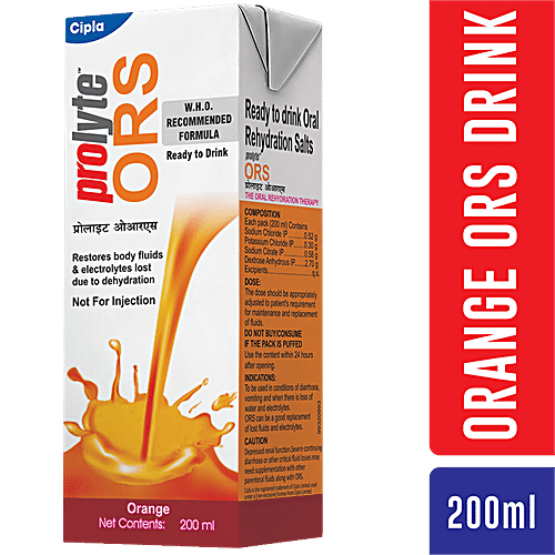 Buy Prolyte ORS Liquid - Orange, Ready To Drink, Maintain Electrolyte ...