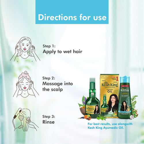 Buy Kesh King Ayurvedic Anti-Dandruff Shampoo - Curd Active & 21 Herbs ...