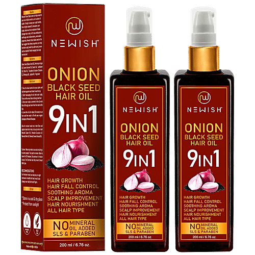 Buy Newish Hair Oil With Onion, For Hair Growth, Anti Hairfall