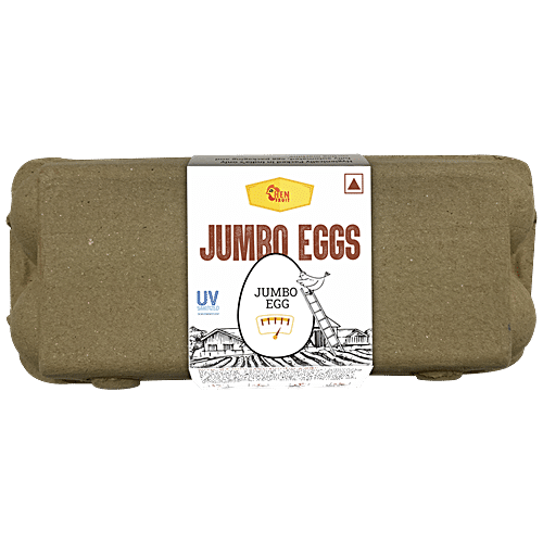 Buy HenFruit Jumbo Eggs High Protein, Vitamin D, Fresh, 100 Natural