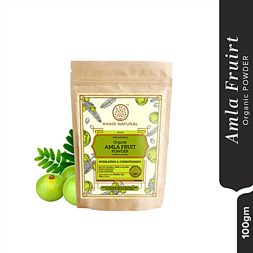 Buy Khadi Natural Amla Fruit Organic Powder - Strengthens Hair Roots ...