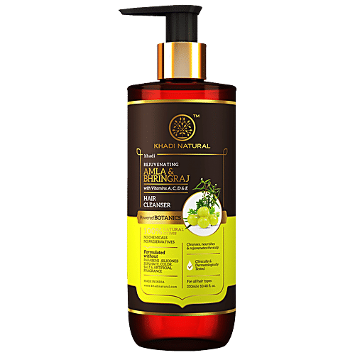 Buy Khadi Natural Amla & Bhringraj Hair Cleanser - Powered Botanics, No ...