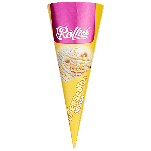 Buy Rollick Butterscotch Crunch Cone - Medium Fat Frozen Dessert Online ...