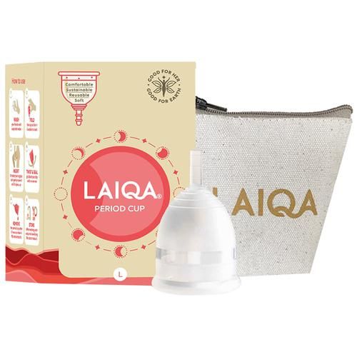 Buy LAIQA Menstrual Cup - Medium Size, With Storage Pouch, Ultra- Soft,  Flexible, Rash Free Online at Best Price of Rs 399 - bigbasket