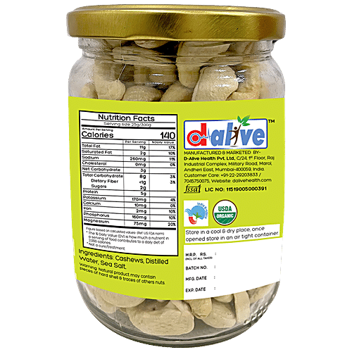 Buy Honestly Organic Activated Cashews Mildly Salted, Crunchy, Rich