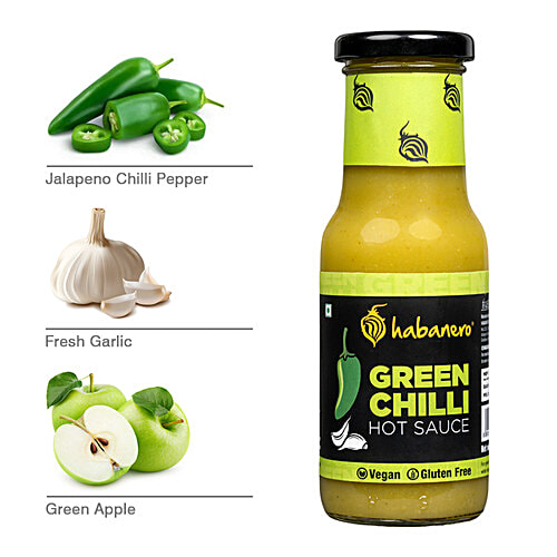 Buy Habanero Green Chilli Hot Sauce 100 Vegan Gluten Free Online At