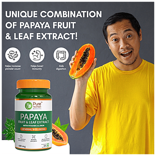 Buy Pure Nutrition Papaya Leaf & Fruit Extract Tablet Immunity