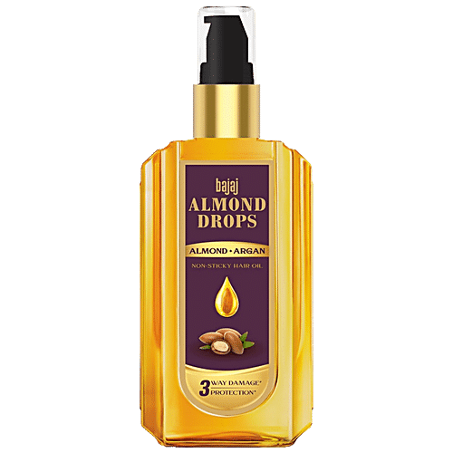 Buy Bajaj Almond Drops Non Sticky Hair Oil Infused With Almond And Argan Oil Provides 3 Way 1785