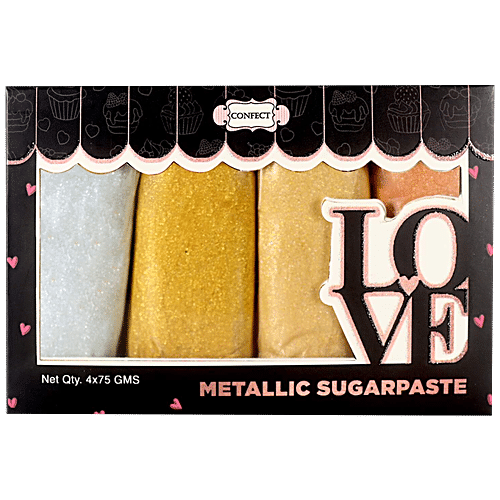 Buy Confect Metallic Sugar Paste - Love, For Baking Online at Best