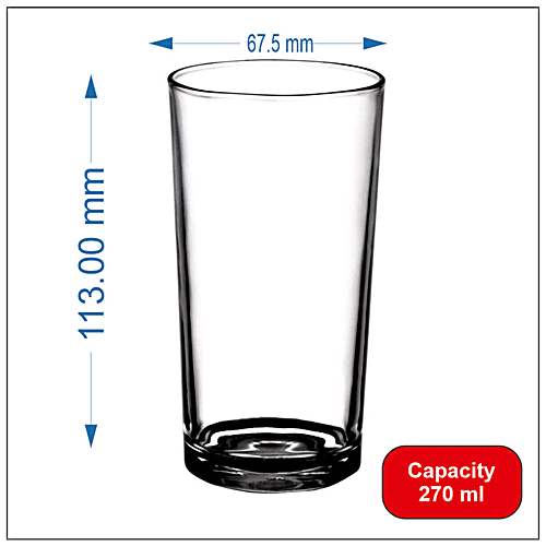 Buy Yera Glass Tumbler - Straight, With Heavy Bottom, Food Grade