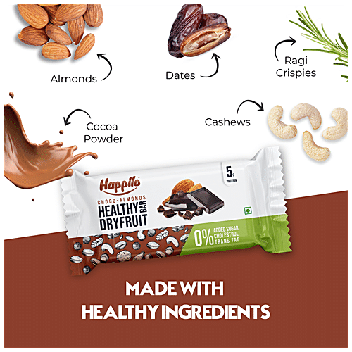 Buy Happilo Choco-Almond Healthy Dry Fruit Bar - Rich In Protein ...