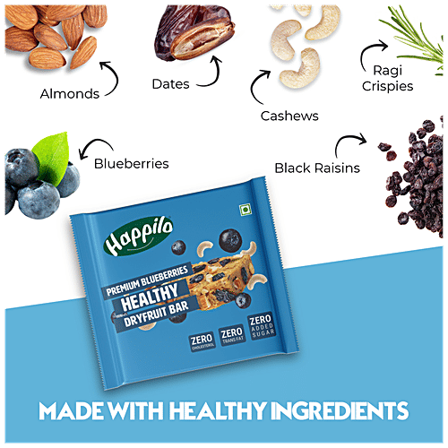 Buy Happilo Premium Blueberries Healthy Dry Fruit Bar - Rich In Protein ...