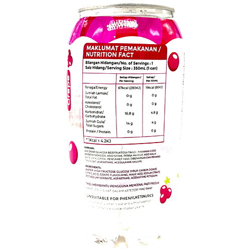 Buy BEFREE Carbonated Flavoured Drink Grape, Refreshing, Cholesterol