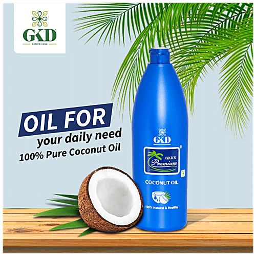 Buy GKD'S Premium 100% Pure Coconut Oil - Natural & Healthy, Nourishes ...